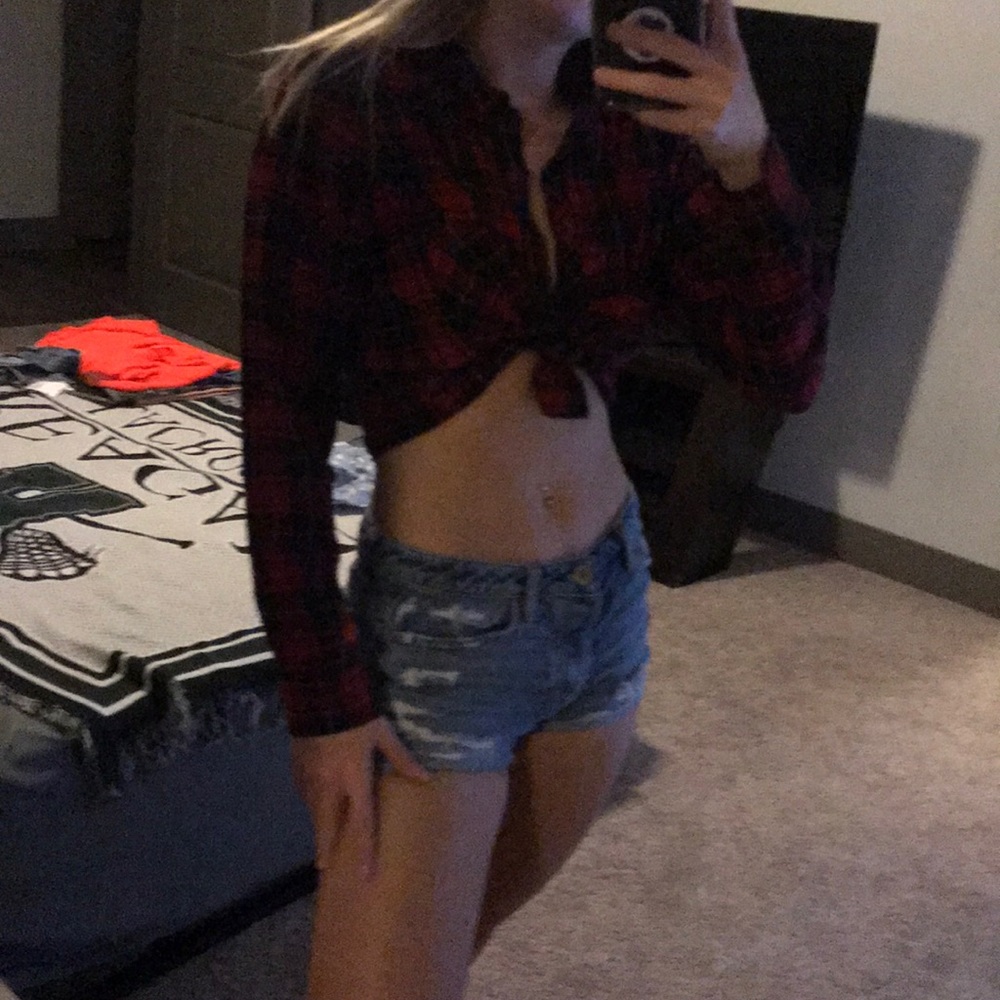 Light flannel button down